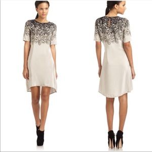 BCBG Max Azria Tina Silk Feather Dress
